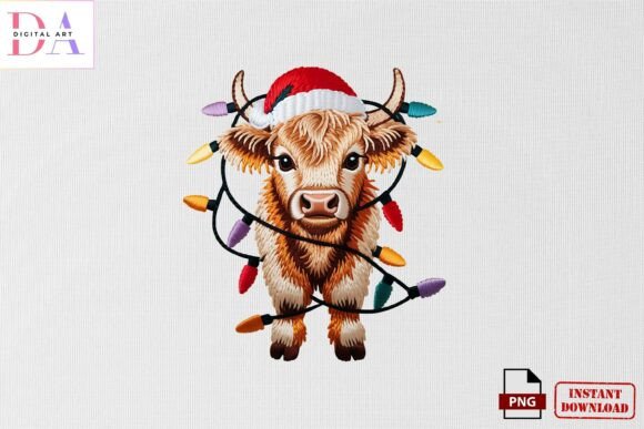 Christmas Cow Embroidery PNG: A Designer’s Review for Boutique Apparel