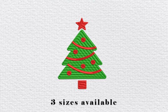 Christmas Tree Embroidery Design File: A Festive Touch for Personalized Gifts