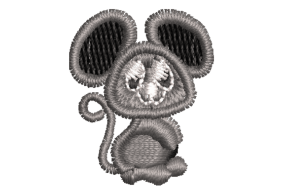 Cute Mouse Embroidery Design Brings Playful Charm to Practical Projects