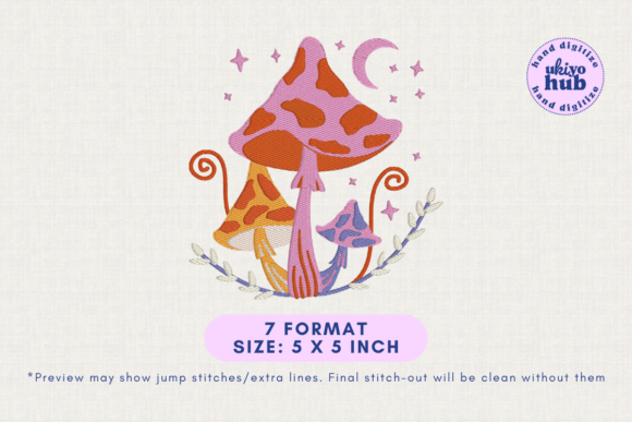 Mushroom Halloween Embroidery: A Craft Fair Seller’s Dream Design
