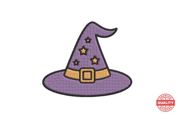 Purple Witch Hat Embroidery Design: A Seasonal Spark for Holiday Crafters