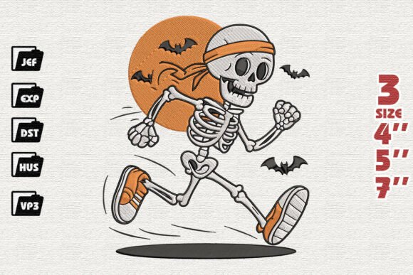Spooky Skeleton Runner Halloween Embroidery Design Review