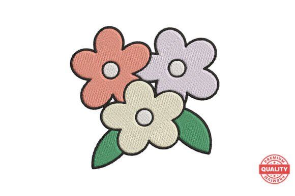 Three Pastel Flowers Embroidery: A Springtime Seller for Craft Fairs